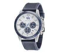 Nautica Men's NAPNOF3S1 One Blue Wheat PU Fiber Strap Watch, Blue, Modern