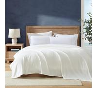 Nautica - Queen Blanket, Super Soft Plush Fleece, Warm & Cozy Bedding (Solid White, Queen)