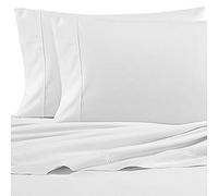 Nautica - Queen Sheet Set, Cotton Percale Bedding Set, Crisp & Cool, Lightweight & Breathable (White, Queen)