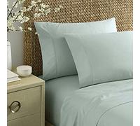 Nautica - Queen Sheets, Cotton Sateen Bedding, 400 Thread Count, Silky Smooth & Wrinkle Resistant (Regatta Green, Queen)