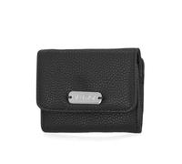 Nautica Rower’s End Small Wallet for Women, RFID Blocking Slim Credit Card Holder with Zipper Coin Pocket, Bifold Compact Womens Wallet with ID Window, Black (Pebble)