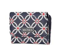 Nautica Rower’s End Small Wallet for Women, RFID Blocking Slim Credit Card Holder with Zipper Coin Pocket, Bifold Compact Womens Wallet with ID Window, Americana