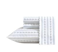 Nautica - Sheets, Cotton Percale Bedding Set with Matching Pillowcase, Crisp & Cool, Deep Pocket (Anchor Lines Blue, Twin XL)