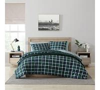 Nautica Soft Reversible Microfiber Bedding with Matching Shams, Home Decor for All Seasons, Polyester, Northsail Plaid Navy, King