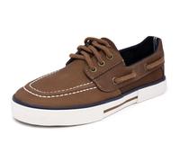 Nautica Spinnaker Youth Casual Boat Shoes with 2 Lace Eyes (Little Kid/Big Kid), Paru-Dark Brown, 32