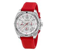 Nautica Tin Can Bay Chrono Men's Watch NAPTCF205, Red, Strap, red, strip