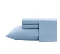Nautica - Twin Sheet Set, Cotton Percale Bedding Set, Crisp & Cool, Lightweight & Breathable (Solid Light Blue, Twin)
