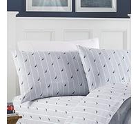 Nautica - Cotton Percale Twin Bedding Set - Audley Stripe Blue - Dorm Room Essentials