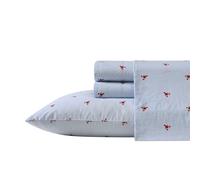 Nautica - Twin Sheets, Cotton Percale Bedding Set, Casual Home Decor (Lobster Walk Red, Twin)