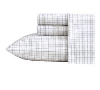 Nautica - Twin Sheets, Premium Cotton Percale Bedding Set, Plaid Home Decor, Oeko-Tex Certified (Malor Plaid Blue, Twin)