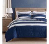 Nautica - Twin XL Comforter Set, Reversible Bedding with Matching Sham, Casual Home Decor (Heathered Block Grey, Twin/Twin XL)