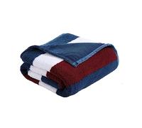 Nautica Ultra Soft Plush Home Decor, All Season Reversible Sherpa Bedding Throw Blanket, 50 x 60, Wilton Navy