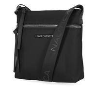 Nautica Women Diver Nylon Small Crossbody Bag Purse with Adjustable Shoulder Strap Cross Body, Zipper Up Black, One Size