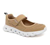 Nautica Women’s Ballet Flat Sneaker, Mary Jane Style Walking Shoe with Athletic Comfort Sole, Everyday Casual Footwear, Sand, 8