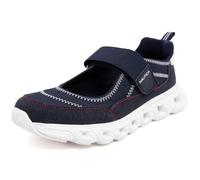 Nautica Women’s Ballet Flat Sneaker, Mary Jane Style Walking Shoe with Athletic Comfort Sole, Everyday Casual Footwear, Navy White, 7.5