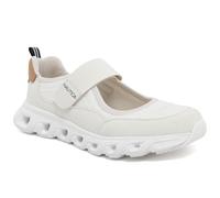 Nautica Women’s Ballet Flat Sneaker, Mary Jane Style Walking Shoe with Athletic Comfort Sole, Everyday Casual Footwear, Off White Tan, 7.5