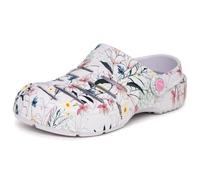 Nautica Women’s Clogs - Athletic Sports Sandal - Water Shoes Slip-On with Adjustable Back Strap - Beach Sports Shoe - River Edge., Lily Print, 9