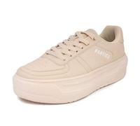 Nautica Women’s Lace-Up Fashion Sneakers - Low-Top Casual Walking & Tennis Shoes with Platform or Regular Heel, Bone-rayburn, 4.5 UK