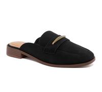Nautica Women’s Slip-On Mule Loafer - Vegan Leather Backless Dress Shoe for Casual or Workwear Comfort, Black, 8 UK