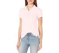 Nautica Women's 5-Button Short Sleeve Breathable 100% Cotton Polo Shirt, Cradle Pink, Large