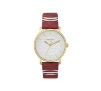Nautica Women's Analogue Analog Quartz Watch with Leather Calfskin Strap NAPCGS003