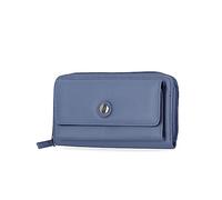 Nautica Womens - Bulk Cargo Vegan Leather RFID Wallet - Fashionable Zip Around Large Clutch with Phone Case and Multi-Card Organizer, Marine, Compact