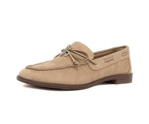 Nautica Women's Casual Slip-On Loafers Microsuede Moc-Toe Boat Shoes Comfort Flats with Anchor Charm