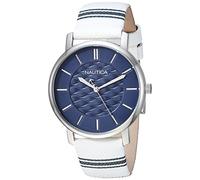 Nautica Women's 'Coral Gables' Quartz Stainless Steel and Nylon Casual Watch, Color:White (Model: NAPCGS002)