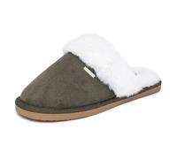 Nautica Women's Cozy Clog Slippers with Plush Faux Fur Collar and Durable Rubber Sole for Indoor & Outdoor Comfort, Olive-somersby, X-Large