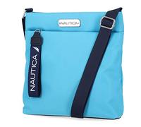 Nautica Women's Diver Nylon Small Crossbody Bag Purse with Adjustable Shoulder Strap Cross Body, Scuba Blue, One Size
