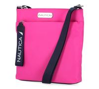 Nautica Women's Diver Nylon Small Crossbody Bag Purse with Adjustable Shoulder Strap Cross Body, Hot Pink, One Size