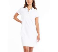 Nautica Women's Easy Classic Short Sleeve Stretch Cotton Polo Dress Casual, Bright White, M
