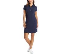 Nautica Women's Easy Classic Short Sleeve Stretch Cotton Polo Dress Casual, Navy Seas, M