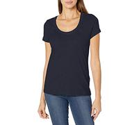 Nautica Women's Easy Comfort Scoop Neck Supersoft 100% Cotton Solid T-Shirt, Navy, Large