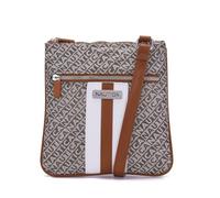 Nautica Women's Lakeside Signature Jaquard North South Crossbody Bag Cross Body, Khaki, One Size