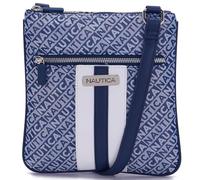 Nautica Women's Lakeside Signature Jaquard North South Crossbody Bag Cross Body, Indigo, One Size