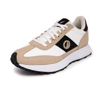 Nautica Women's Lightweight Cushioned Walking Sneakers, Sand Black White-phlo, 10