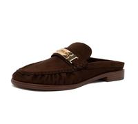 Nautica Women's Microsuede Slip On Mule Loafer - Casual Backless Flat Dress Shoe