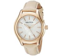 Nautica Women's NAD12000M NCT 18 MID Analog Display Quartz Beige Watch