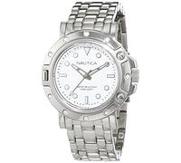 Nautica Women's NST 800 Quartz Watch with Stainless-Steel Strap, Silver, 18 (Model: NAD15524L)
