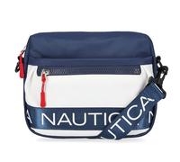 Nautica Women's Nylon Bean Crossbody/Belt Bag with Adjustable Shoulder Strap, Indigo/White, One Size