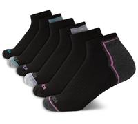 Nautica Womens Quarter Socks - 6 Pack Breathable Cushioned Athletic Performance Ankle Socks for Women (Sizes: 4-10), Black/Multi, 4-10