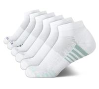 Nautica Womens Quarter Socks - 6 Pack Cushioned Moisture Wicking Athletic Quarter Socks for Women, All White, 3.5-9 UK