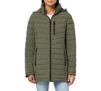 Nautica Women's Removable Hooded Water Resistant Puffer Jacket Coat, Sage, Medium