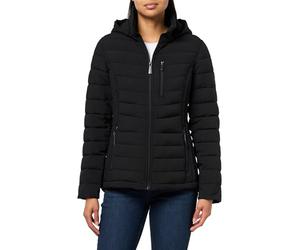 Nautica Women's Short Chevron Packable Down Jacket, Black, L