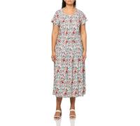 Nautica Women's Short Sleeve Floral Knit Midi Dress Casual, Bloom Multi, L
