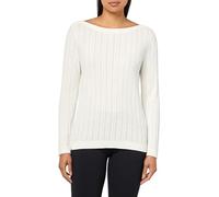 Nautica Women's Solid Cable Boatneck Long Sleeve Pullover Sweater, Ivory, M