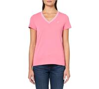 Nautica Women's Solid V-Neck Short Sleeve T-Shirt, Peony, XL