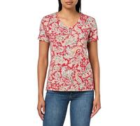 Nautica Women's Solid V-Neck Short Sleeve T-Shirt, Samba Multi, L
