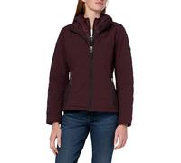 Nautica Women's Stretch Hybrid Puffer Jacket - Short Winter Coat with Bib, Chianti, L